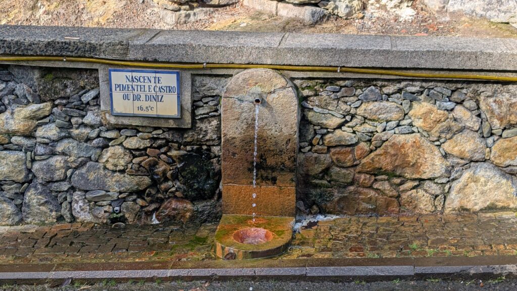 A water fountain at the sulphur pools.